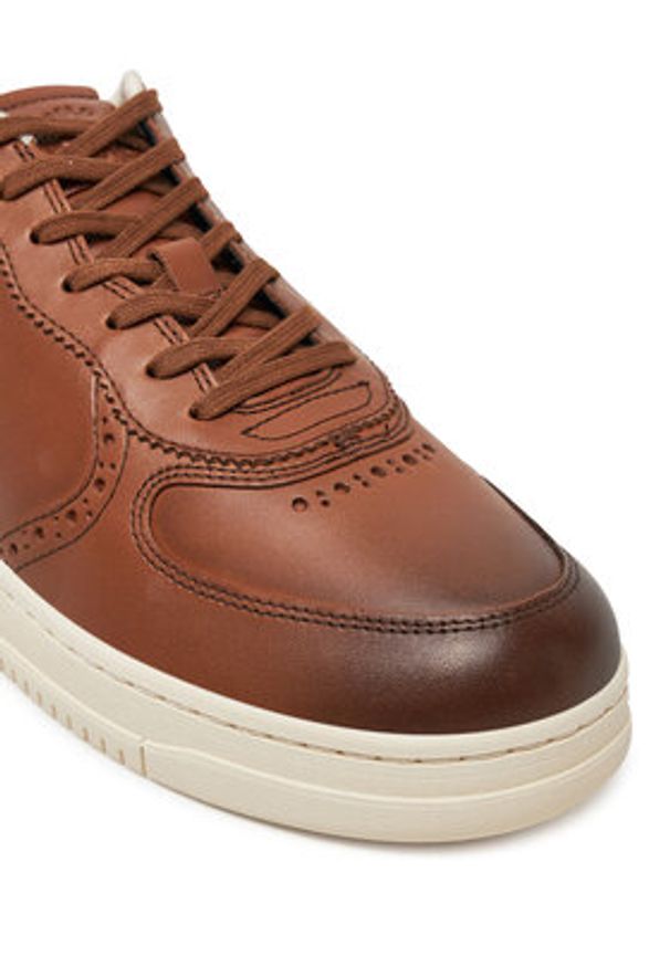 Polo Ralph Lauren Sneakersy Masters Court 809960990002 Brązowy. Kolor: brązowy. Materiał: skóra