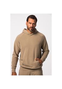 JAY-PI - Męska Bluza z kapturem fitness dzianina dresowa kaptur. Typ kołnierza: kaptur. Kolekcja: plus size. Kolor: brązowy, wielokolorowy, beżowy. Materiał: materiał, poliester, bawełna. Długość rękawa: długi rękaw. Długość: długie. Sport: fitness