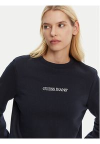 Guess Jeans Bluza W4YQ10 KC811 Granatowy Regular Fit. Kolor: niebieski. Materiał: bawełna #3
