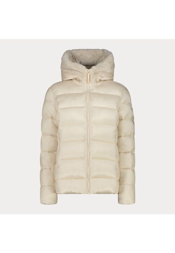 Kurtka damska turystyczna CMP 34K0036F. Kolor: beżowy. Materiał: puch. Sport: turystyka piesza