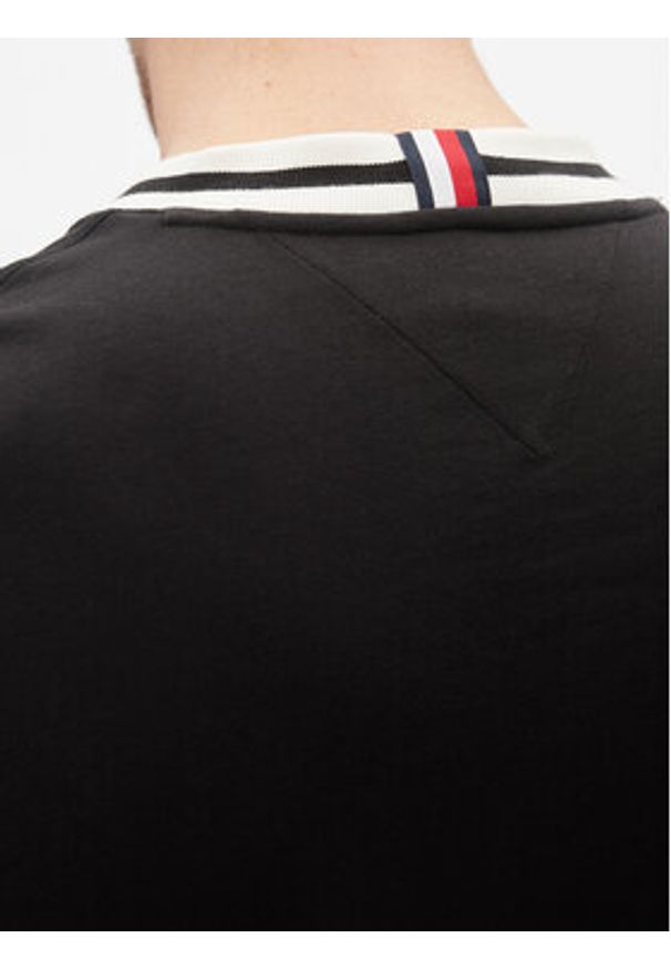 TOMMY HILFIGER - Tommy Hilfiger T-Shirt Laurel Tipped Tee MW0MW33681 Czarny Regular Fit. Kolor: czarny. Materiał: bawełna