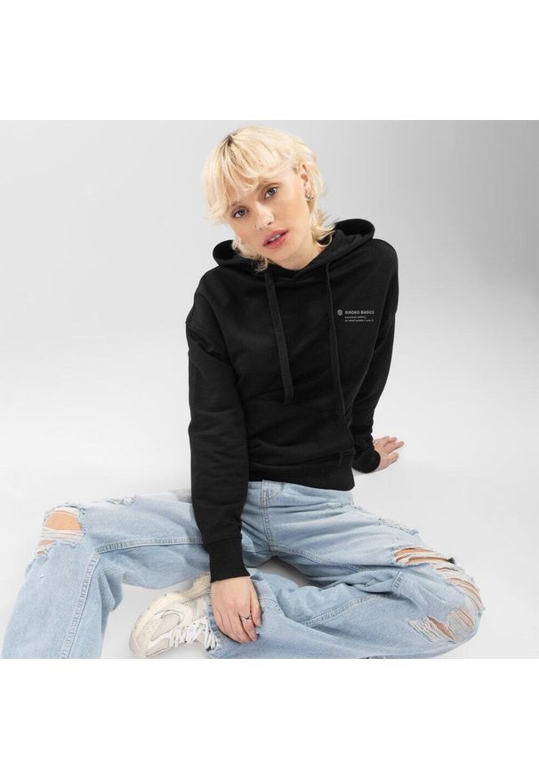 Bluza dresowa z kapturem Lifestyle damska SIROKO Panther-W. Typ kołnierza: kaptur. Kolor: czarny. Materiał: dresówka