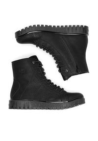 Rieker Trzewiki Y3420-00 Czarny. Kolor: czarny. Materiał: materiał #7