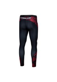 EXTREME HOBBY - Legginsy sportowe męskie HAVOC. Kolor: czerwony. Materiał: elastan, poliester