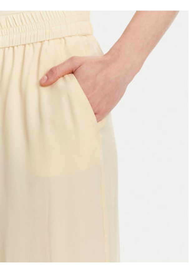 Marella Spodnie palazzo Vivaio 2513131054 Żółty Wide Leg. Kolor: żółty. Materiał: acetat