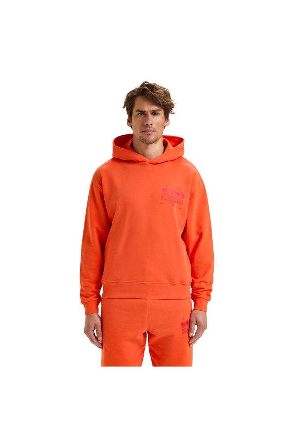 Diadora - Bluza DIADORA HOODIE MANIFESTO. Kolor: pomarańczowy