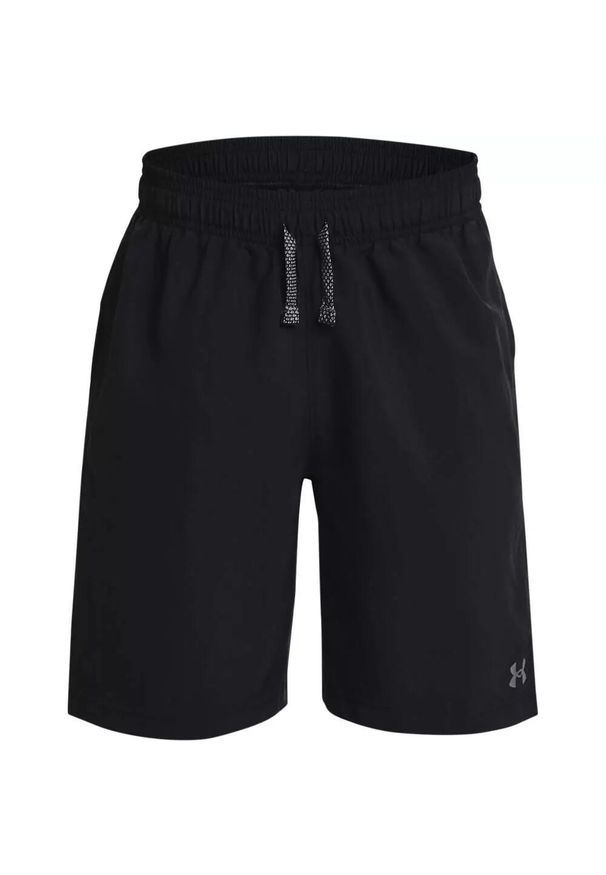 Spodenki krótkie chłopięce Under Armour Woven Shorts. Kolor: czarny. Długość: krótkie