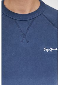 Pepe Jeans bluza bawełniana męska kolor granatowy wzorzysta. Kolor: niebieski. Materiał: bawełna. Długość rękawa: raglanowy rękaw #3