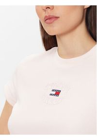 Tommy Jeans T-Shirt Baby Mirror DW0DW16289 Różowy Regular Fit. Kolor: różowy. Materiał: bawełna #5