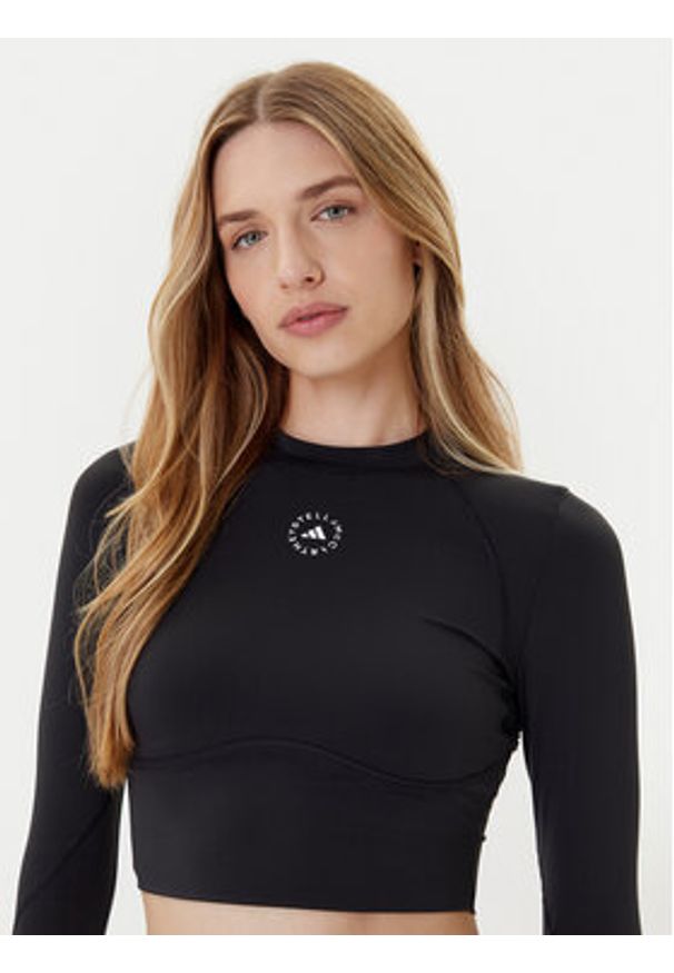 Adidas by Stella McCartney - adidas by Stella McCartney Koszulka techniczna Training JW4566 Czarny Slim Fit. Kolor: czarny. Materiał: syntetyk