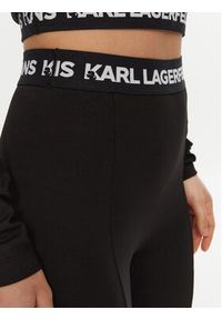 Karl Lagerfeld Jeans Legginsy A1W10060 Czarny Slim Fit. Kolor: czarny. Materiał: wiskoza