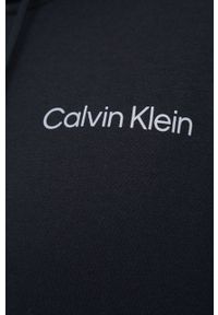 Calvin Klein Performance bluza męska kolor czarny z kapturem gładka. Okazja: na co dzień. Typ kołnierza: kaptur. Kolor: czarny. Materiał: dzianina. Wzór: gładki. Styl: casual #4