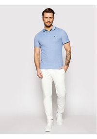 Jack & Jones - Jack&Jones Polo Paulos 12136668 Niebieski Slim Fit. Typ kołnierza: polo. Kolor: niebieski. Materiał: bawełna