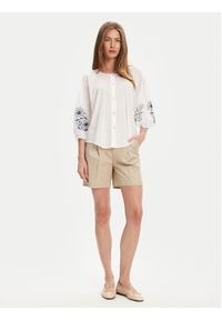 United Colors of Benetton - United Colors Of Benetton Bermudy 40FAD901U Beżowy Regular Fit. Kolor: beżowy. Materiał: bawełna #3