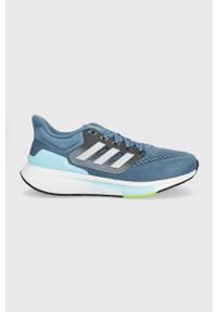 Adidas - adidas buty do biegania EQ21 RUN. Kolor: niebieski. Materiał: materiał. Sport: bieganie