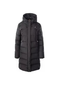 Płaszcz zimowy damski Iguana TIALGO W. Kolor: czarny. Materiał: softshell. Sezon: zima. Sport: turystyka piesza
