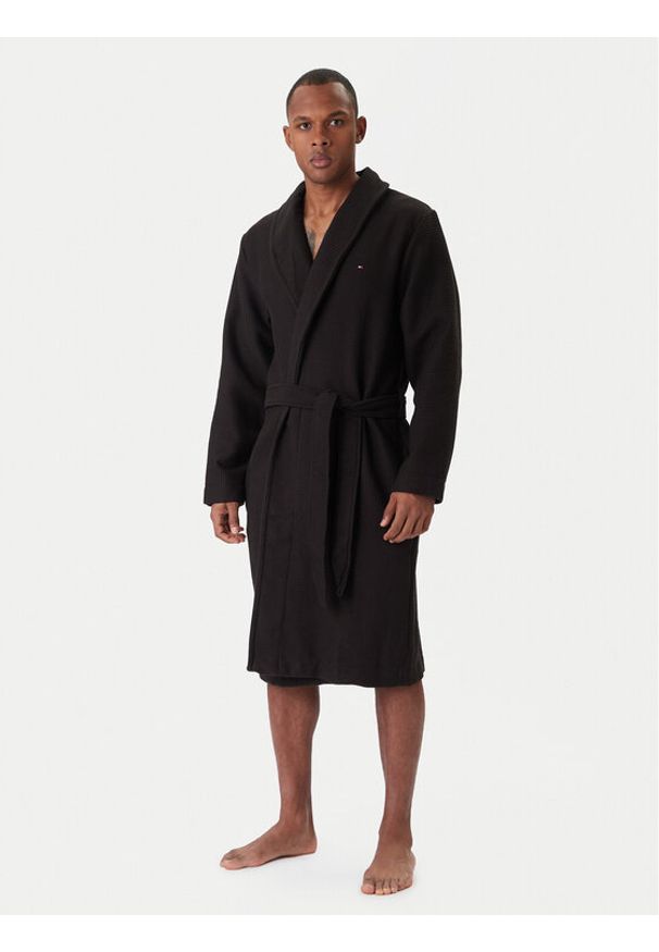 TOMMY HILFIGER - Tommy Hilfiger Szlafrok UM0UM03524 Czarny. Kolor: czarny. Materiał: bawełna
