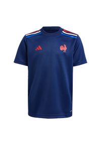 Adidas - Koszulka France Rugby Home Supporter Kids. Kolor: niebieski. Materiał: materiał