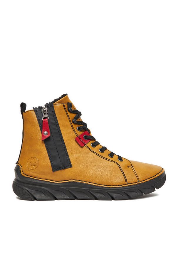 Rieker Trzewiki CEO-55024-68 Żółty. Kolor: żółty. Materiał: syntetyk, materiał