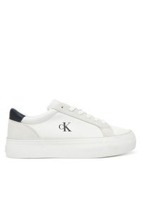 Calvin Klein Jeans Tenisówki Vulc Flatform Mg Nylon Mix YW0YW01896 Biały. Kolor: biały. Materiał: materiał