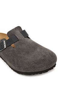 Birkenstock Klapki Boston 1032471 Szary ciemny. Kolor: szary. Materiał: zamsz, skóra #6