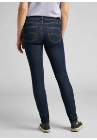 Lee - LEE DAMSKIE SPODNIE JEANSOWE LEE SCARLETT SOLID BLUE 112145236