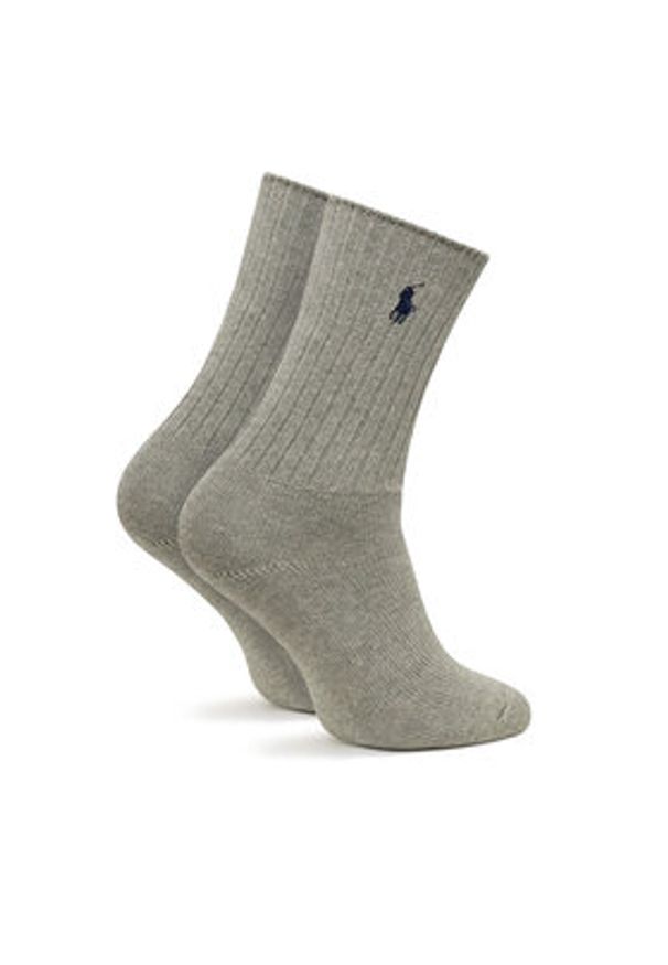 Polo Ralph Lauren Skarpety wysokie damskie 455846847013 Szary. Kolor: szary. Materiał: materiał, bawełna