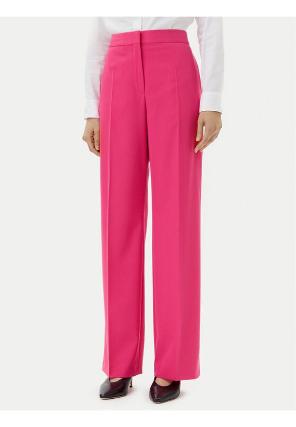 Hugo - HUGO Spodnie materiałowe Hambali 50537611 Różowy Relaxed Fit. Kolor: różowy. Materiał: syntetyk