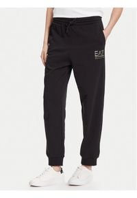 EA7 Emporio Armani Spodnie dresowe 7W000418 AF12473 MC021 Czarny Regular Fit. Kolor: czarny. Materiał: bawełna