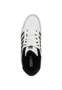 Buty do chodzenia męskie K-Swiss Court Palisades. Zapięcie: sznurówki. Kolor: biały. Materiał: zamsz, skóra, guma. Szerokość cholewki: normalna. Sport: turystyka piesza