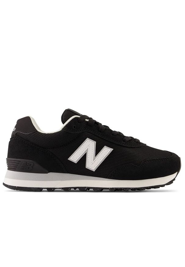 Buty New Balance WL515BLK - czarne. Okazja: na co dzień. Kolor: czarny. Materiał: guma, zamsz, materiał, syntetyk. Szerokość cholewki: normalna