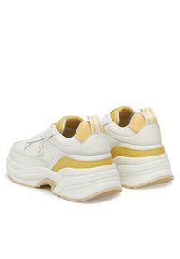 TOMMY HILFIGER - Tommy Hilfiger Sneakersy Th Chunky Runner FW0FW08474 Biały. Kolor: biały. Materiał: skóra