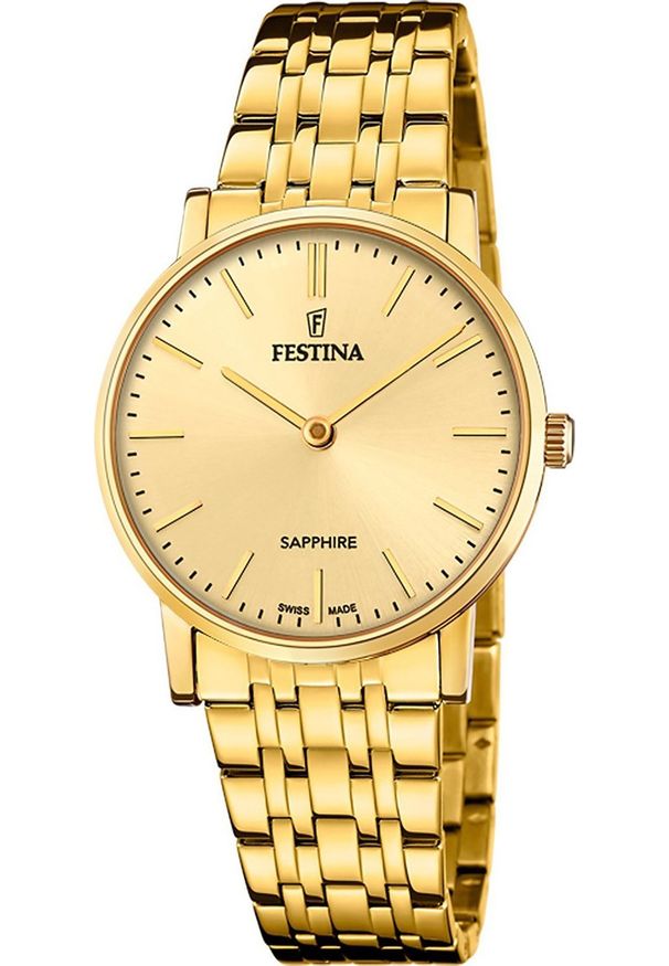 Zegarek damski Festina F20048-3 złoty. Kolor: złoty