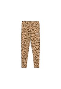 Puma - Młodzieżowe legginsy Essentials Aninmal PUMA Light Sand Beige. Kolor: beżowy. Wzór: nadruk, haft, motyw zwierzęcy. Styl: młodzieżowy