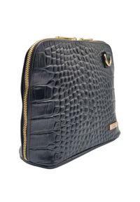 DAN-A - 691w czarna krokodyl złoty zamek. Kolor: czarny, złoty, wielokolorowy. Materiał: skórzane #1