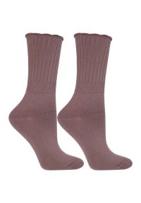 Mix Kolor Damskie Skarpetki Moraj 3 Pary. Kolor: brązowy. Materiał: dzianina #3