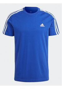 Adidas - adidas T-Shirt Essentials Single Jersey 3-Stripes T-Shirt IC9338 Niebieski Regular Fit. Kolor: niebieski. Materiał: bawełna #6