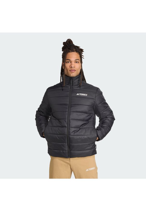 Adidas - Kurtka ocieplana Terrex Multi Essentials. Kolor: czarny. Materiał: puch. Technologia: ClimaWarm (Adidas). Sport: turystyka piesza