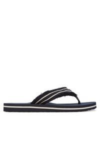 TOMMY HILFIGER - Tommy Hilfiger Japonki TH Webbing Beach Sandal FW0FW08739 Granatowy. Kolor: niebieski. Materiał: materiał