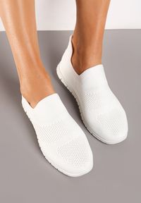 Born2be - Białe Buty Sportowe Galithusa. Zapięcie: bez zapięcia. Kolor: biały. Materiał: materiał. Szerokość cholewki: normalna #7