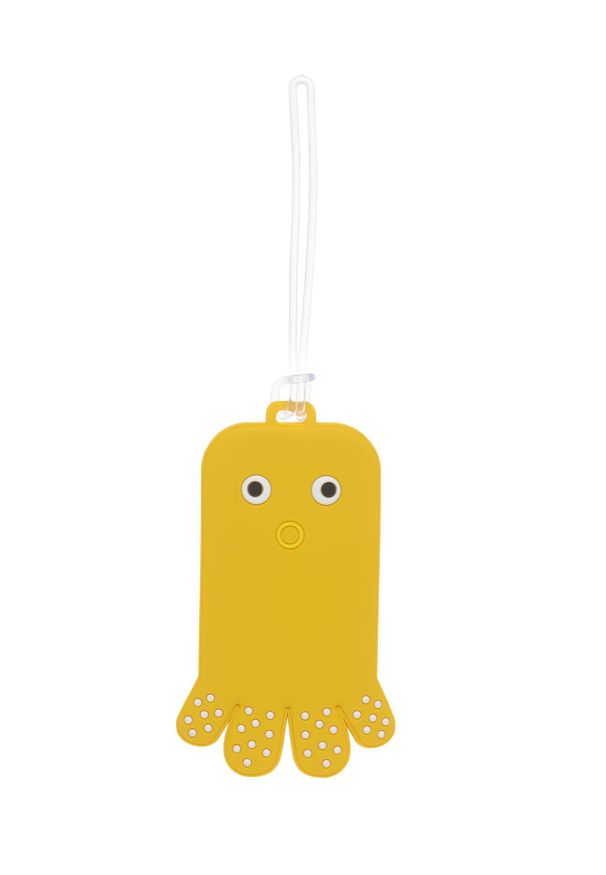 Ochnik - Identyfikator do bagażu AW-004-0005-26(W24). Kolor: żółty. Materiał: tworzywo sztuczne. Styl: elegancki