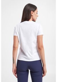 Elisabetta Franchi - T-shirt damski ELISABETTA FRANCHI. Materiał: bawełna. Długość rękawa: krótki rękaw. Długość: krótkie. Wzór: aplikacja, geometria