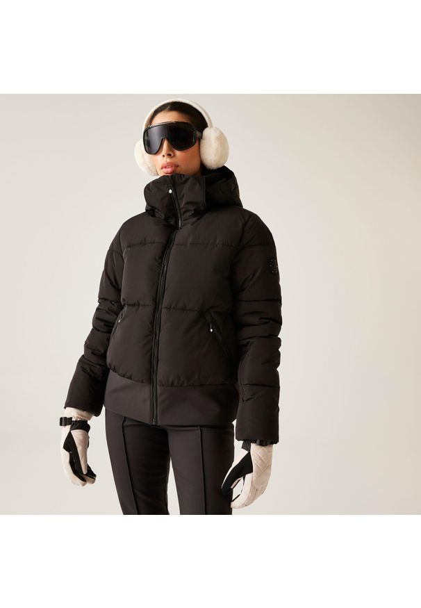 DARE 2B - Kurtka narciarska damska z membraną Glitz Dare 2b. Kolor: czarny. Materiał: tkanina, polar. Wzór: aplikacja. Sezon: zima. Sport: narciarstwo