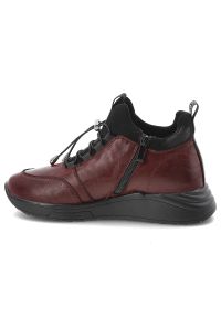 Bordowe Botki Filippo Wygodne Buty Damskie. Okazja: na co dzień. Kolor: czerwony. Materiał: neopren. Szerokość cholewki: normalna. Styl: casual, sportowy, elegancki #4