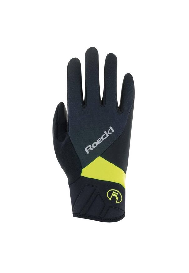 Długie rękawice Roeckl Runaz. Kolor: wielokolorowy, żółty, czarny. Sport: kolarstwo
