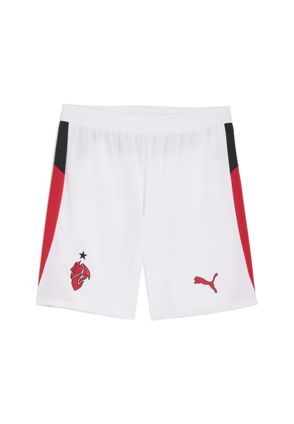 Puma - Męskie szorty AC Milan 25/26 PUMA White For All Time Red. Kolor: czerwony, biały, wielokolorowy. Materiał: tkanina. Sport: piłka nożna
