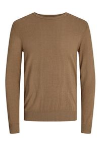 Jack & Jones - Jack&Jones Sweter 12208364 Brązowy Regular Fit. Kolor: brązowy. Materiał: bawełna #5