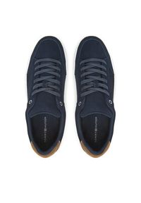 TOMMY HILFIGER - Tommy Hilfiger Sneakersy Th Court Summer Suede FM0FM05517 Granatowy. Kolor: niebieski. Materiał: zamsz, skóra #4