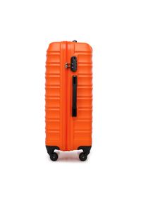 Wittchen - Średnia walizka z zawieszką pomarańczowa. Kolor: pomarańczowy. Materiał: guma. Wzór: kolorowy. Styl: elegancki, wakacyjny #2