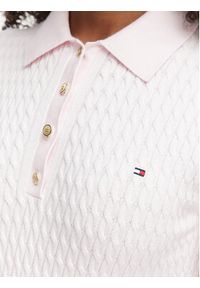 TOMMY HILFIGER - Tommy Hilfiger Sweter WW0WW41474 Różowy Regular Fit. Kolor: różowy. Materiał: bawełna #5